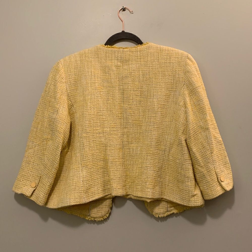 Talbots Fringe Trim Tweed Jacket - Picture 2 of 8